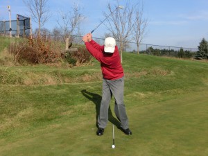 Top of the golf backswing